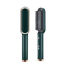 2-in-1 Hair Straightener & Curler Brush